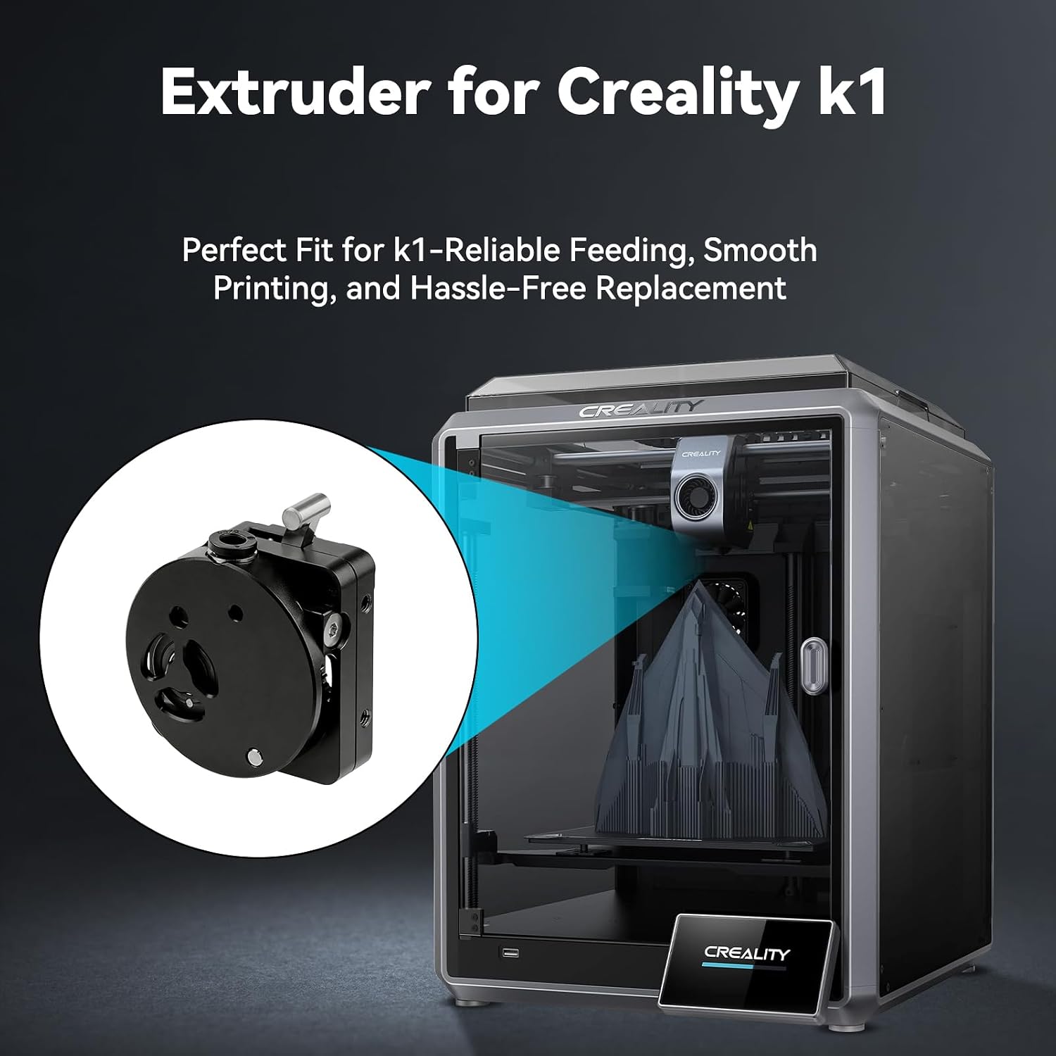 Upgraded K1 Metal Extrusion Ki - Direct Drive Dual Gear Extruder High Speed ulasan dan harga