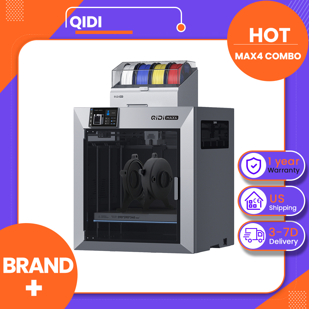 QIDI Max4 Combo 3D Printer, Up - Direct Drive Dual Gear Extruder High Speed ulasan dan harga